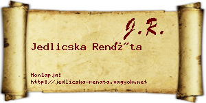 Jedlicska Renáta névjegykártya