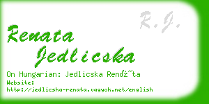 renata jedlicska business card